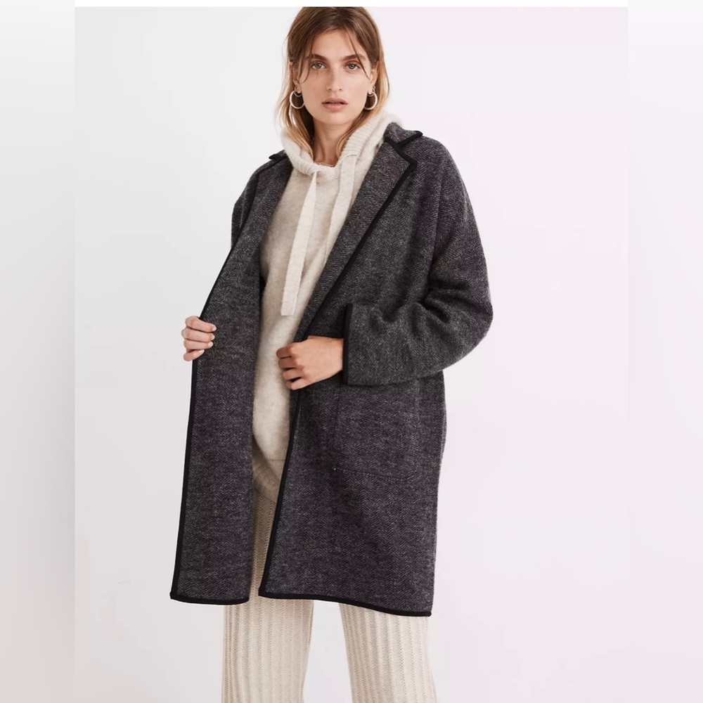 Madewell herringbone courton sweater coat - size small